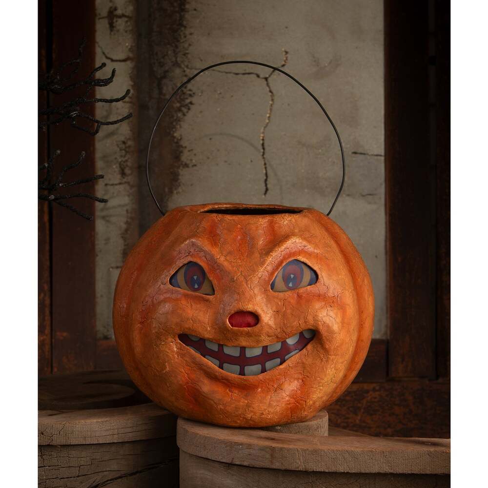 Vintage Pumpkin Bucket Large by Bethany Lowe Designs