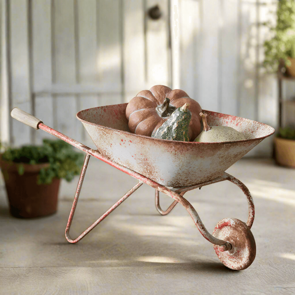 Vintage Rusty Decorative Wheelbarrow
