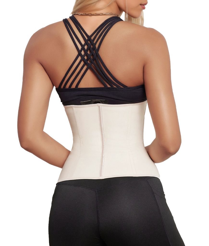 Waist Trainer for Women Latex Sport Underbust Steel Boned Corset Shapewear with Zipper Hook Shapewear Double Control Body Shaper  Workout Fajas Colombianas Moldeadoras Stomach Strapless Shapewear
