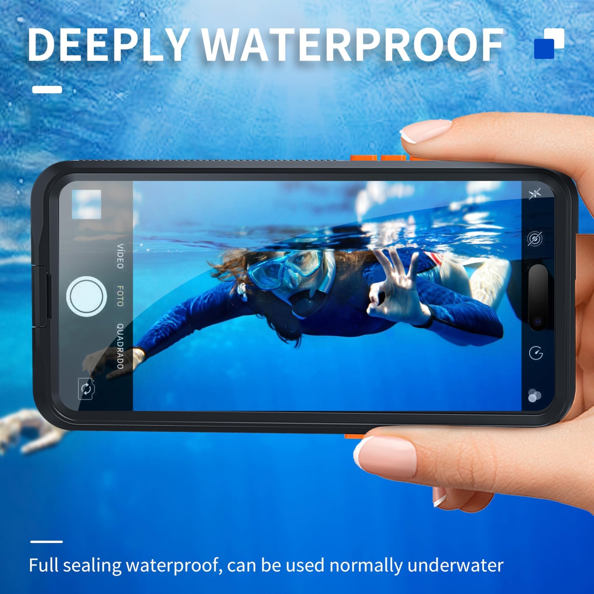 Waterproof Phone Case, Universal Underwater Pouch Dry Bag, Waterproof Self-Check Function, Beach Travel Essentials Snorkeling Case Compatible for iPhone 6.7 inch (Black, 6.7 inch)