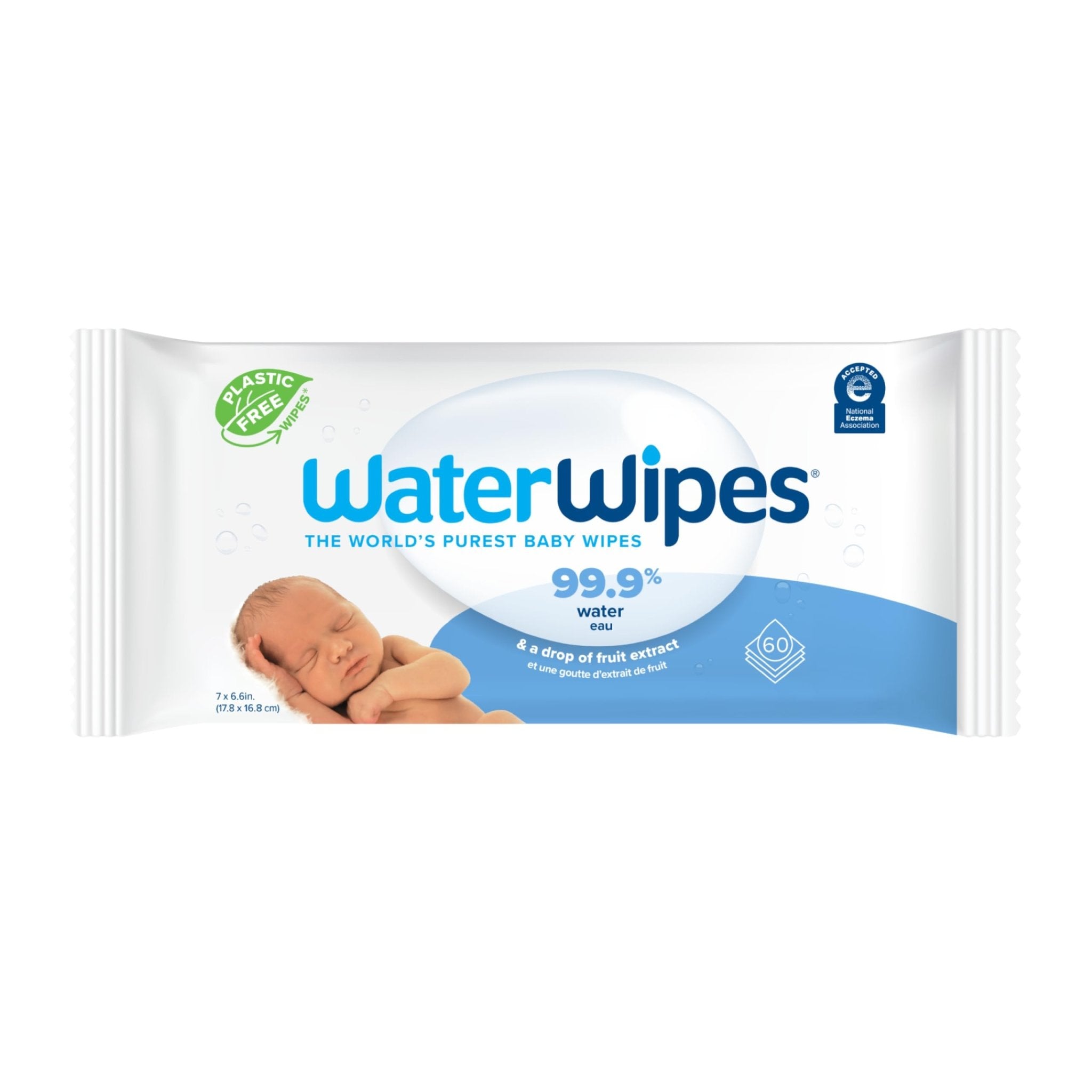WaterWipes Sensitive+ Newborn & Baby Wipes, 3-In-1 Cleans, Cares, Protects, 99.9% Water, Unscented & Hypoallergenic, 720 Count (12 Packs)