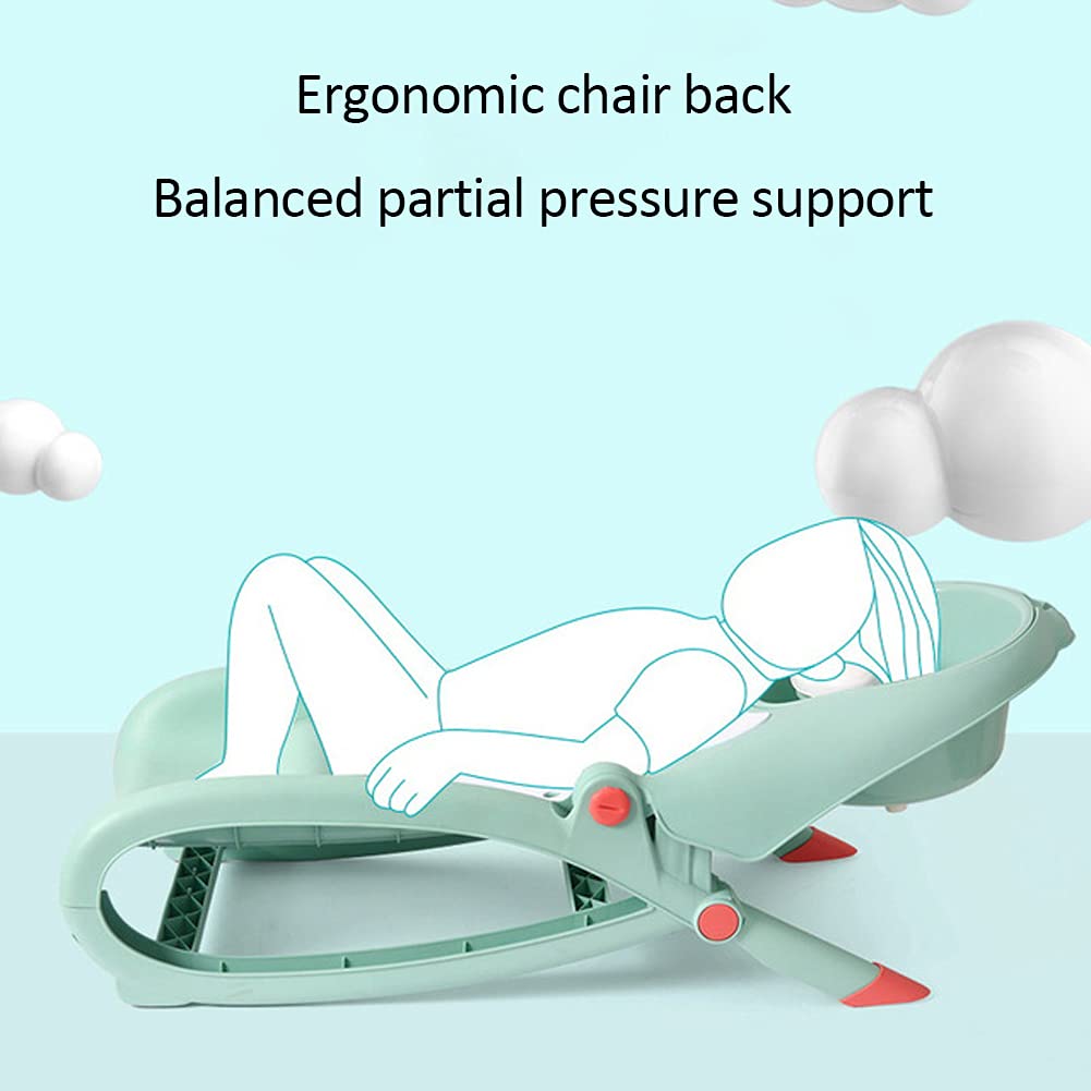 WAYUTO Foldable Baby Shampoo Chair with Shampoo Basin and Head Cushion Waterproof Kids Wash Hair Chair Comfortable Toddler Shampoo Chair Bather Girls Non Slip Kids Hair Washing Bath Seat(Mint Green)