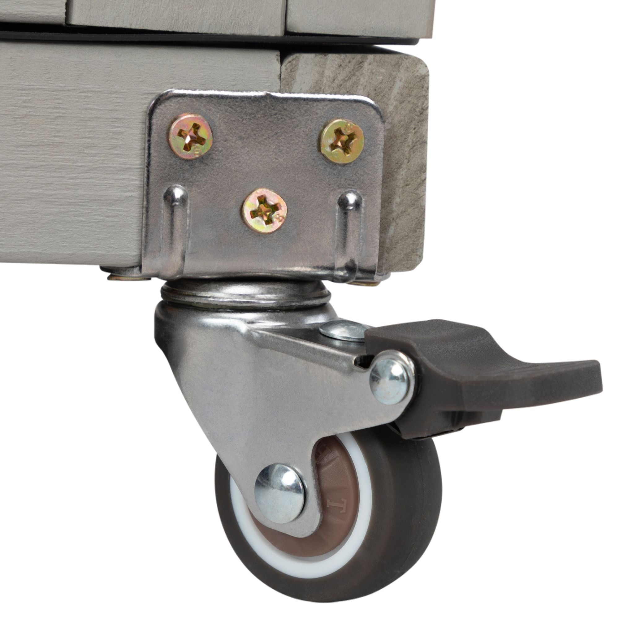 Weatherproof Rabbit House, Indoor/Outdoor Wooden Rabbit Hutch, 2 Story Bunny Cage, Pet House, Wooden Chicken Coop with Wheels, Pull Out Tray for Rabbits and Guinea Pigs, Grey