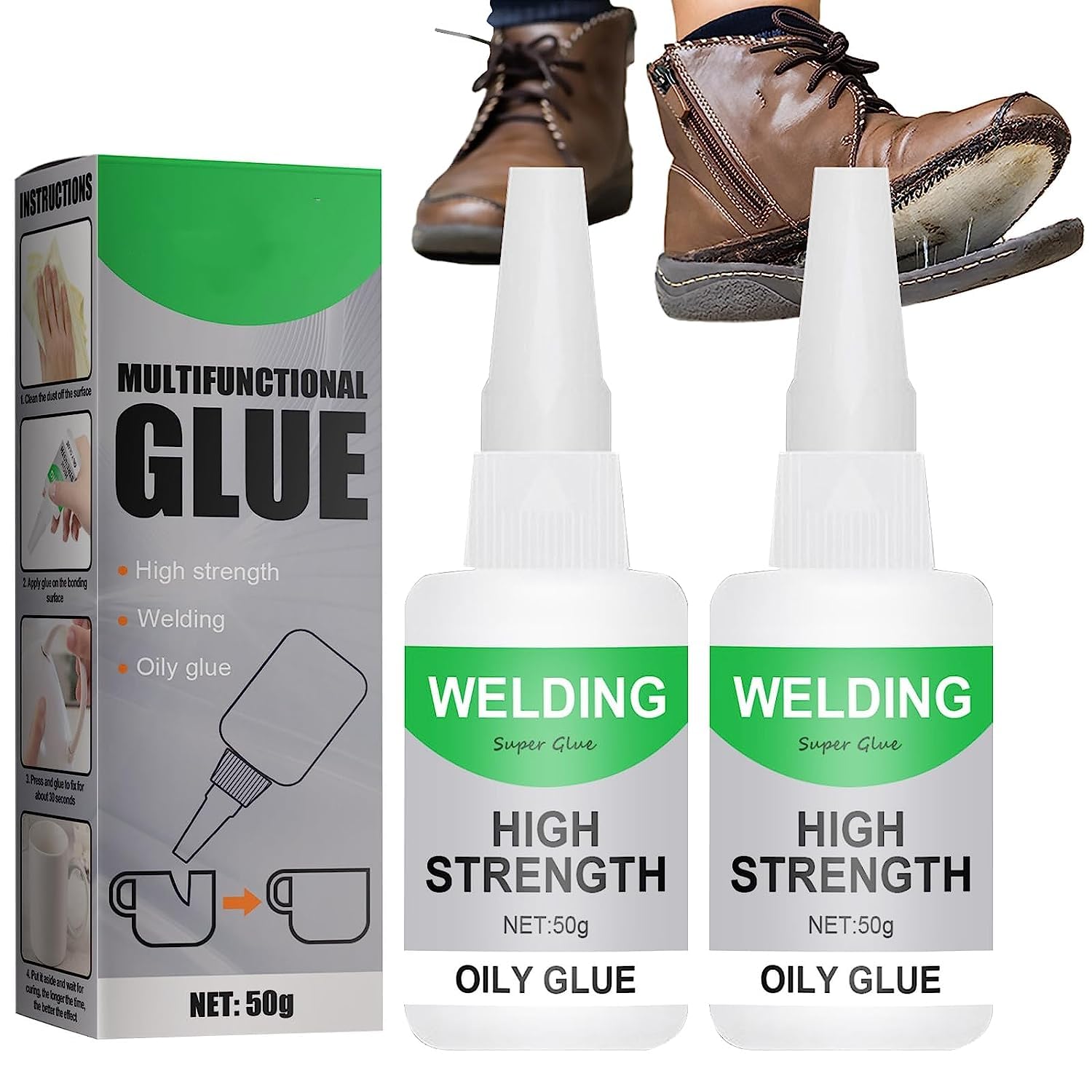 Whimsyard Glue, Oily Glue Mighty UniversalGlue, Beyond Draw Glues,Welding High- Strength OilyGlue - Super Glues,High Strength OilyGlue for Everything, Shoes, Metal, Plastic, Wood, Leather, Glass (2)