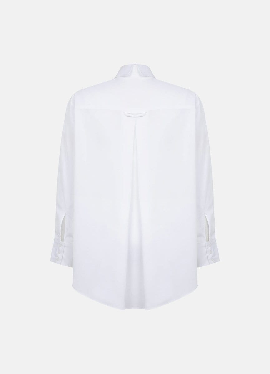 Seconda Oversized White Cotton Business Shirt