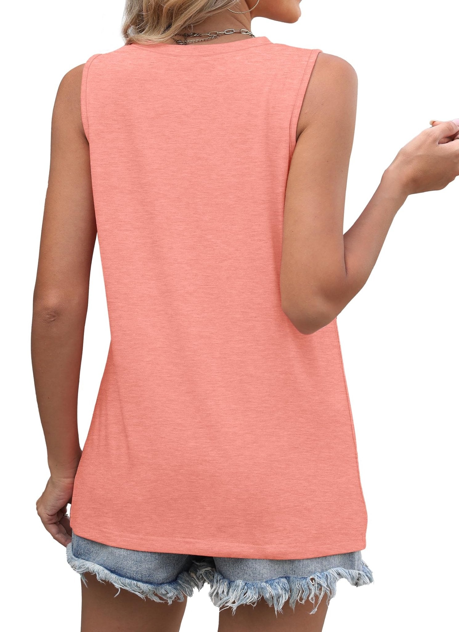WIHOLL Summer Tank Tops for Women Loose Fit Crew Neck Casual Sleeveless Tops 2025 Trendy