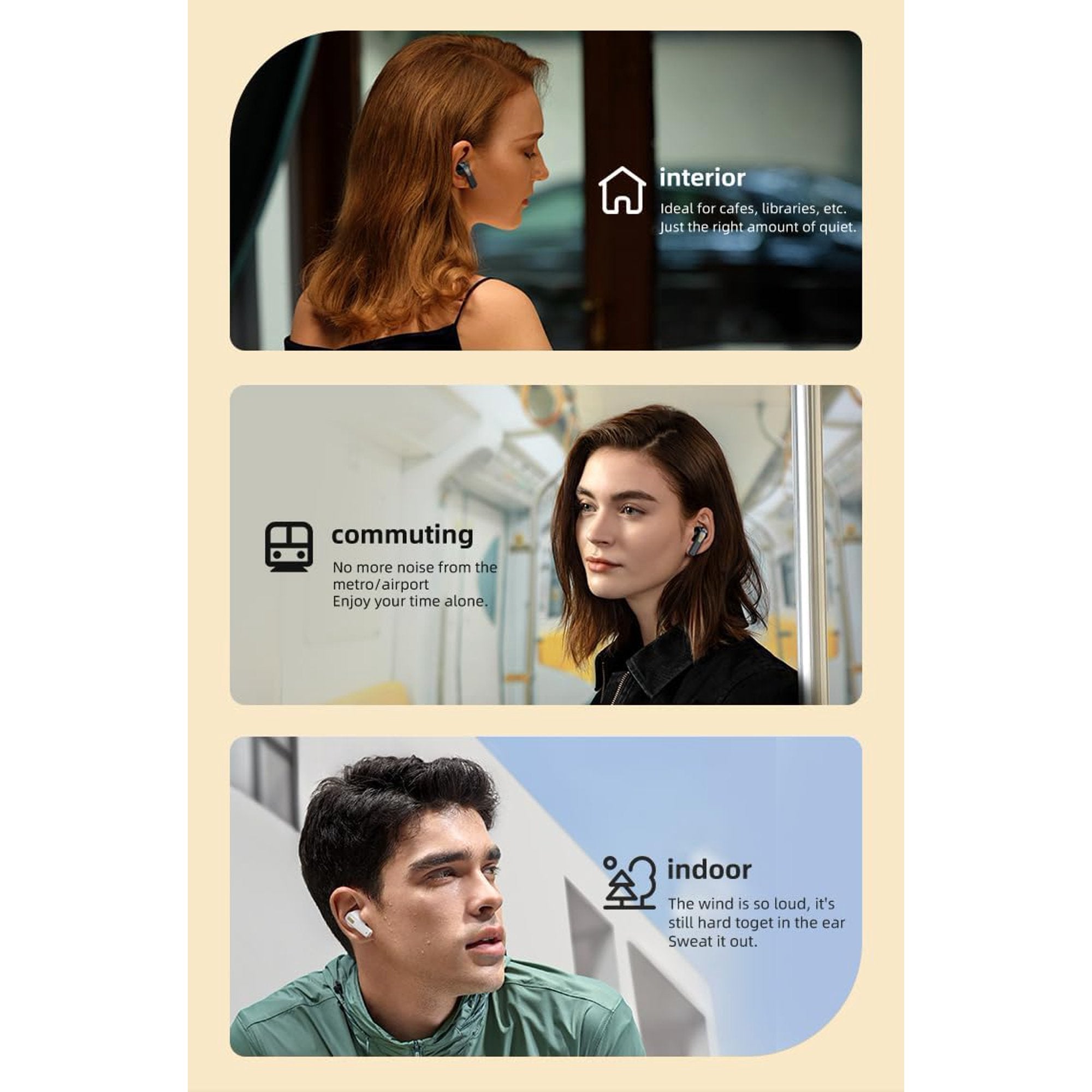 Wireless Earbuds Bluetooth 5.3 Headphones ENC Noise Cancelling in-Ear Earbuds with Wireless Charging Case LED Display Deep Bass Earphones Headset with Built-in Mic