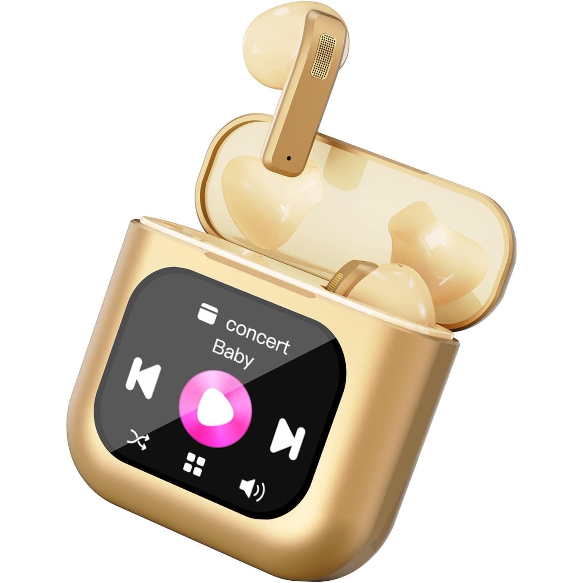 Wireless Earbuds Bluetooth 5.3 Headphones ENC Noise Cancelling in-Ear Earbuds with Wireless Charging Case LED Display Deep Bass Earphones Headset with Built-in Mic