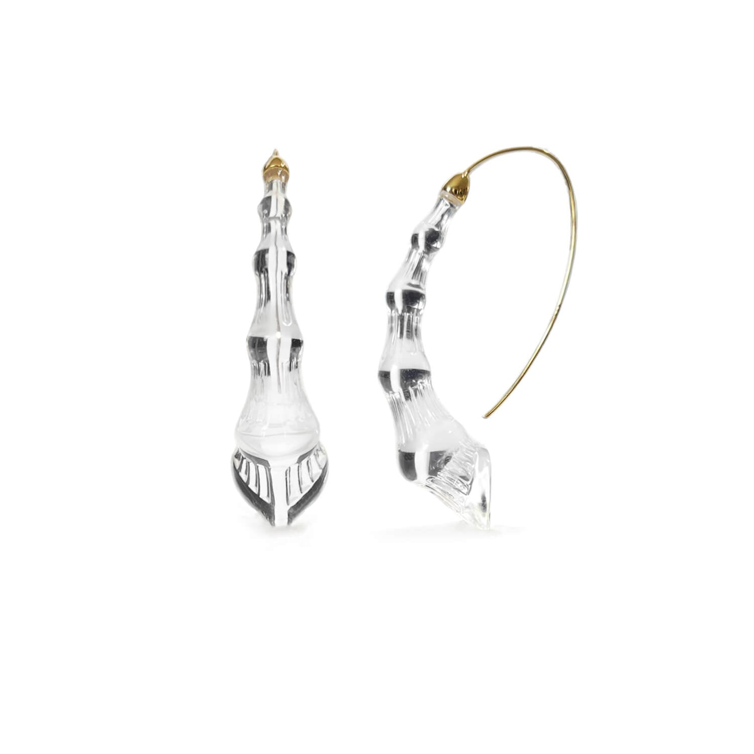 Wishbone Bamboo Lucite Earrings
