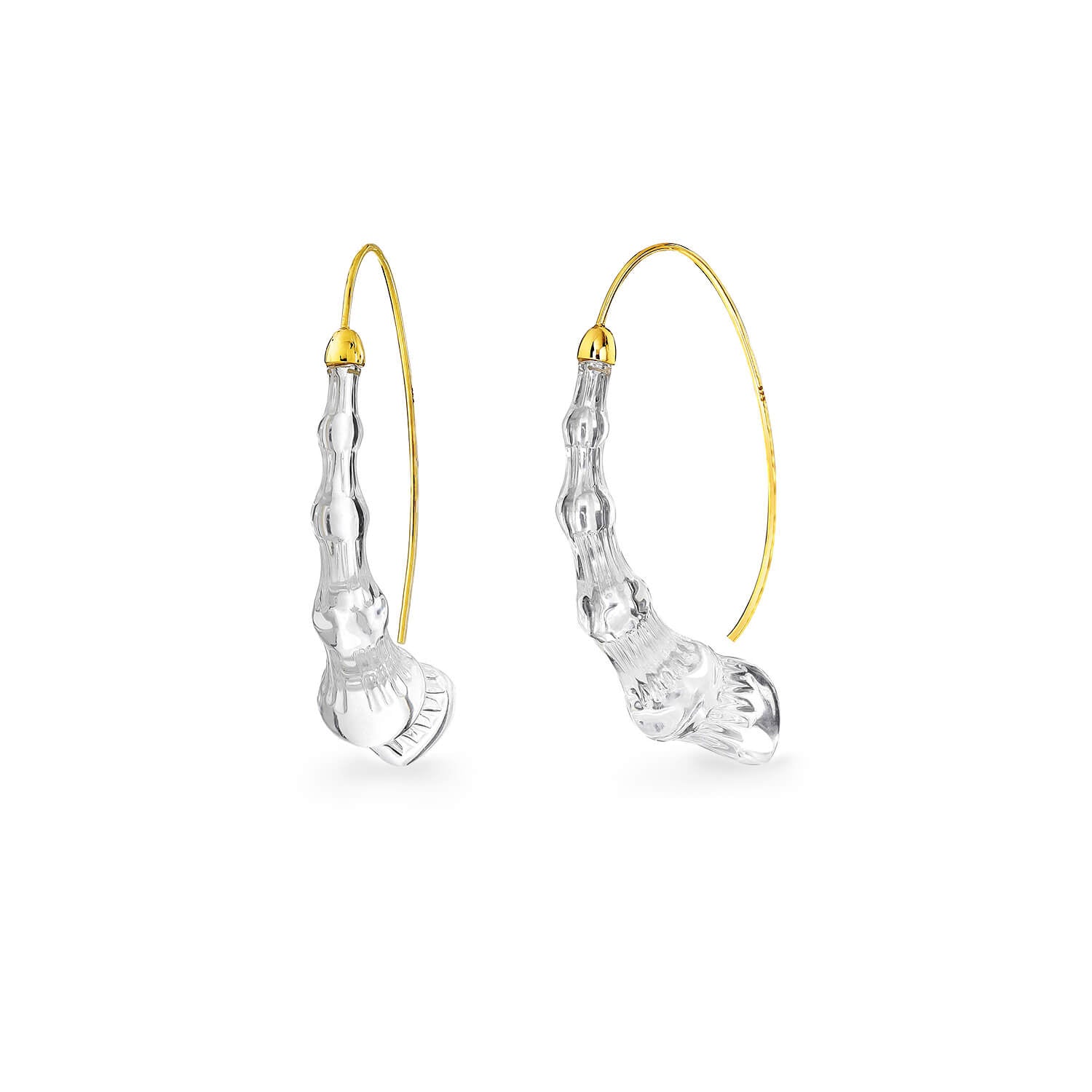 Wishbone Bamboo Lucite Earrings