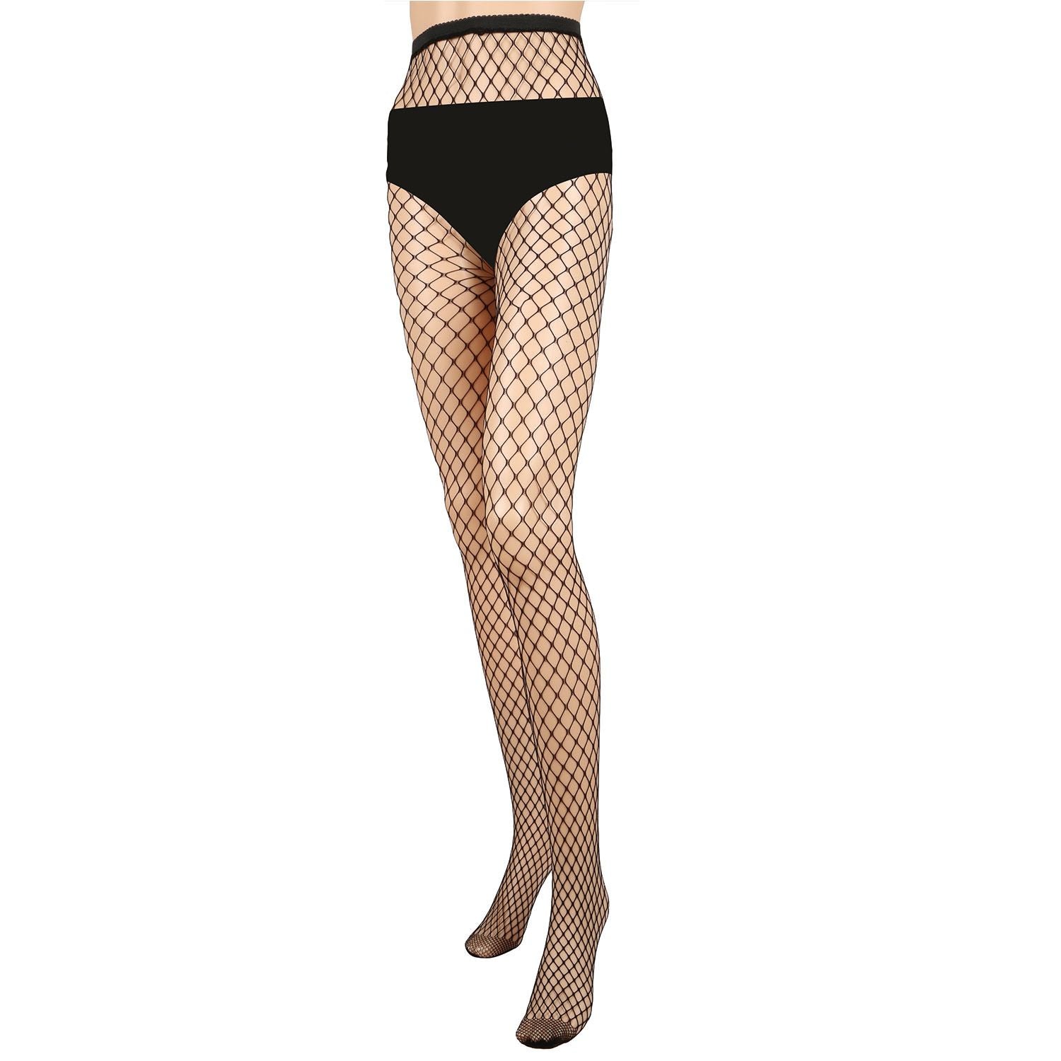 Women Fishnet Tights Sexy High Waist Fishnet Pantyhose Stretchy Mesh Hollow Out Tights Stockings