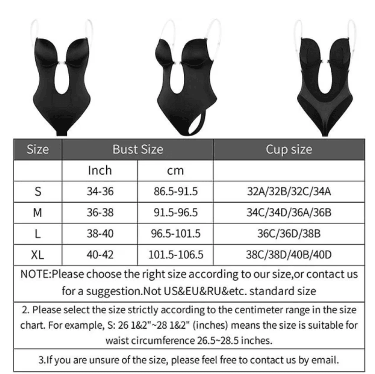 Women Plunging Deep V-neck Body Shaper Strapless Backless Shapewear