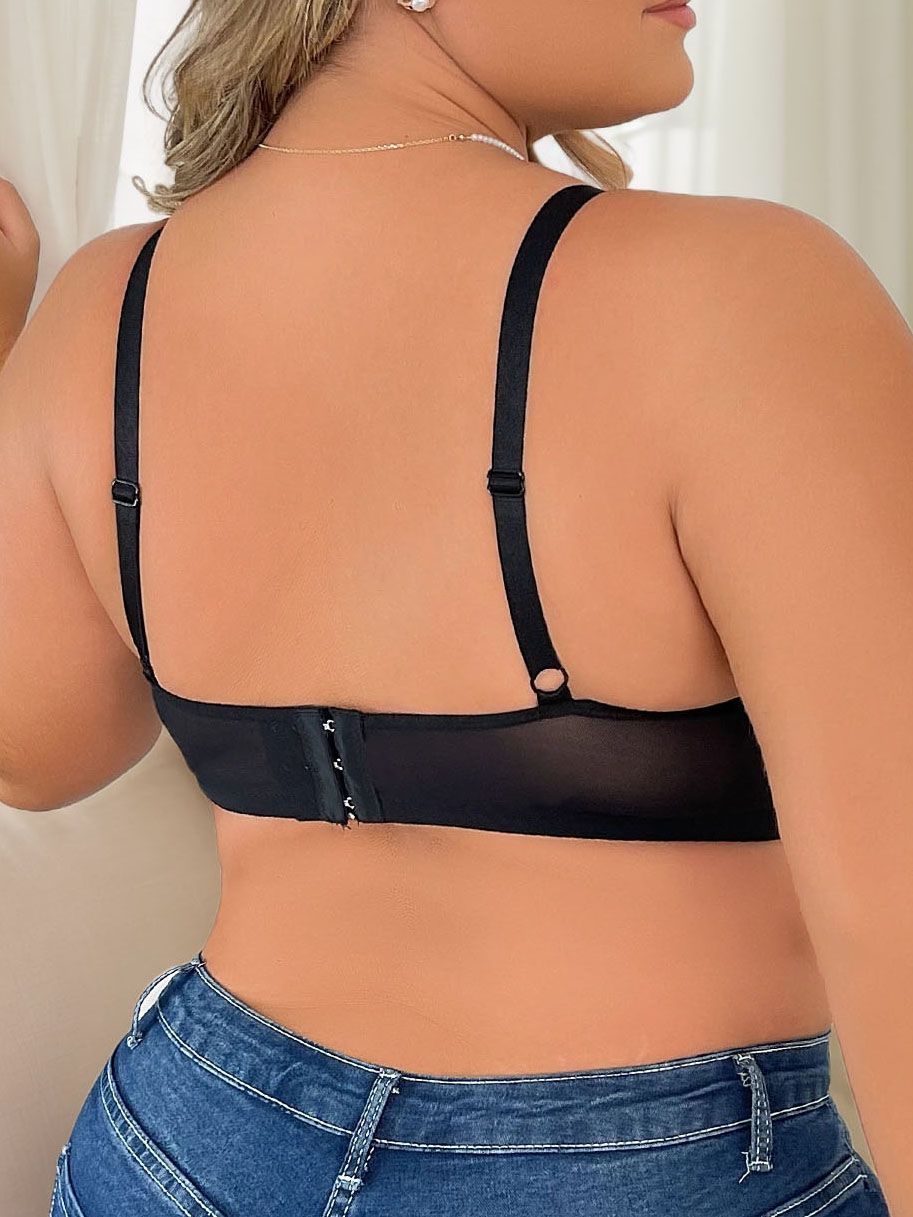 Women's Big Size Lace See-Through Bra - Comfortable and Breathable - Womenswear