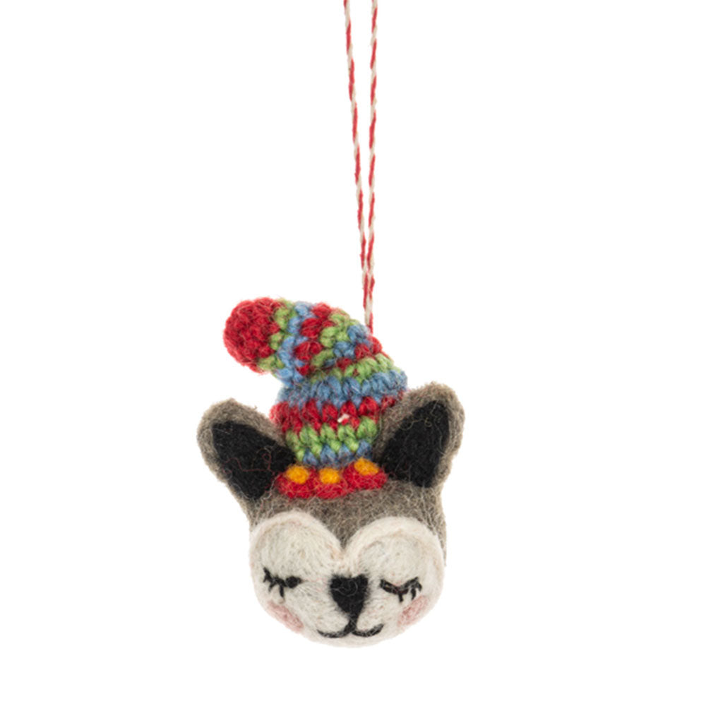 Felted Wool Winter Pal Ornaments Set of 3