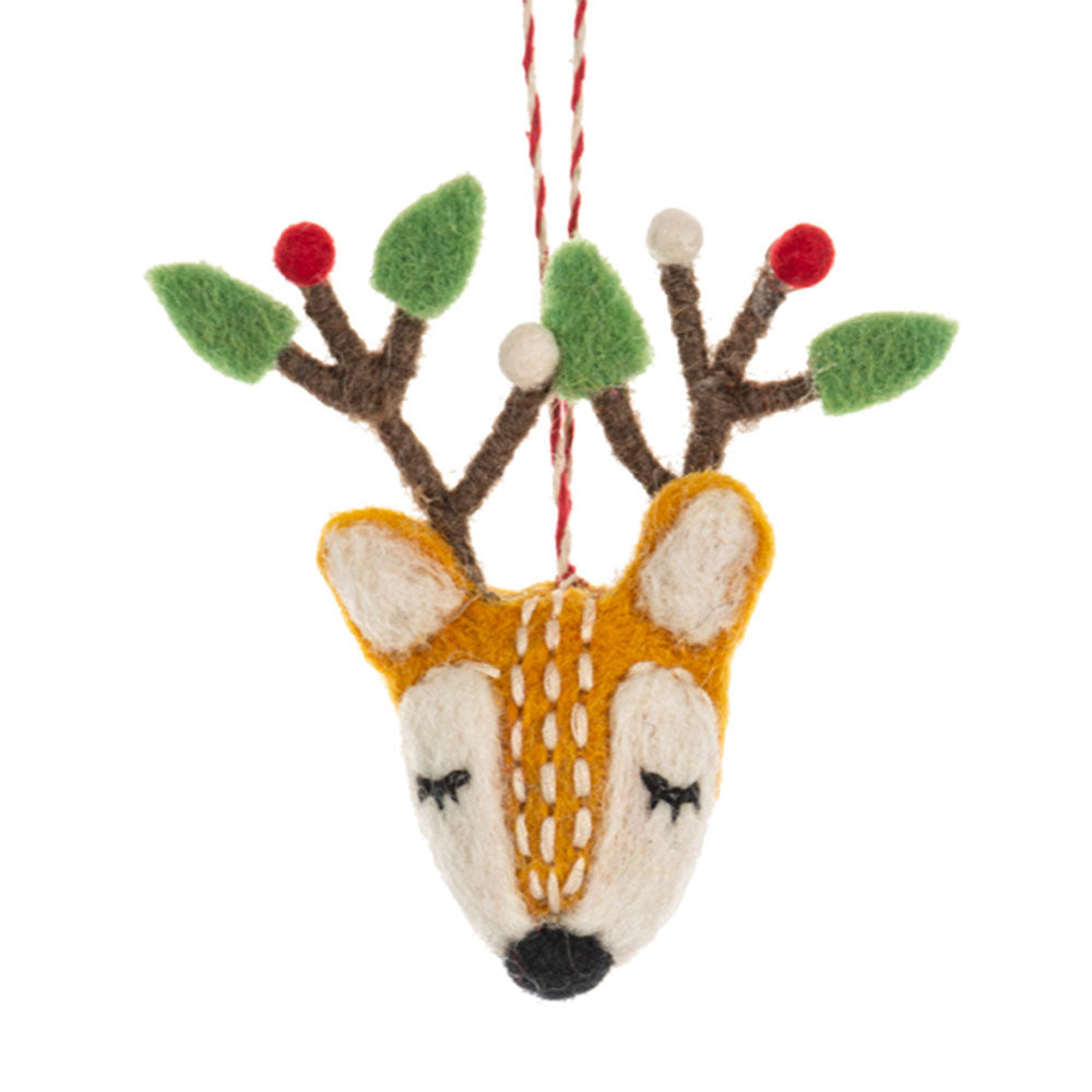Felted Wool Winter Pal Ornaments Set of 3