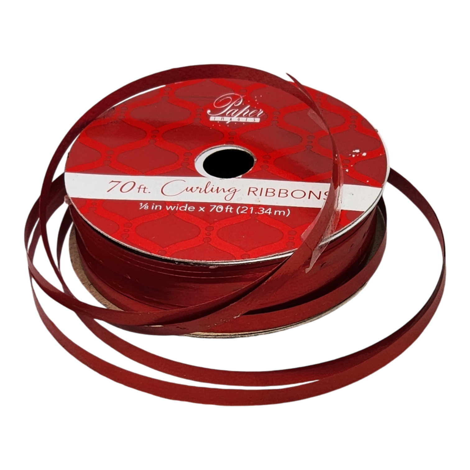 1/8 Inch Curling Ribbon - 70 Feet Long - Red