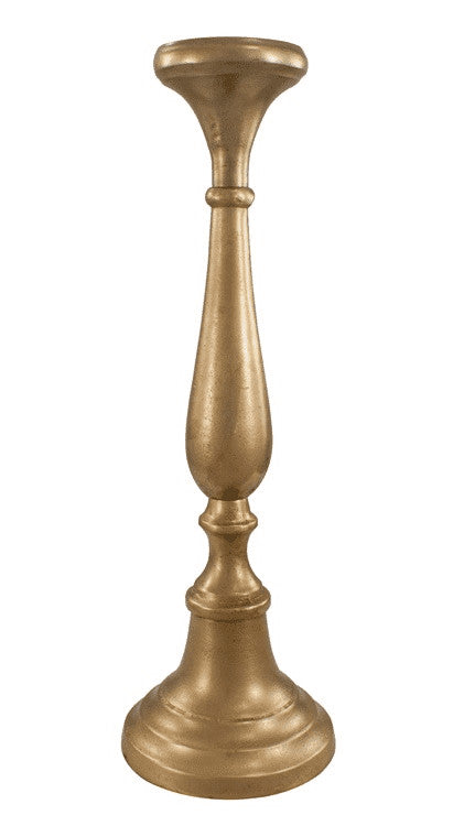 Brass Finish Candle Holder - 22 Inches tall
