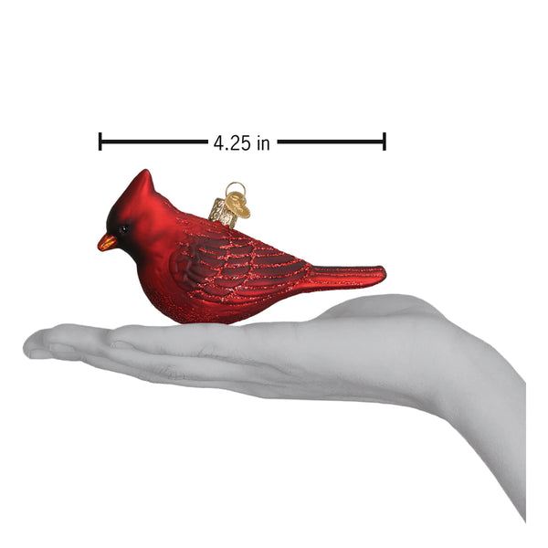 Northern Cardinal Glass Ornament