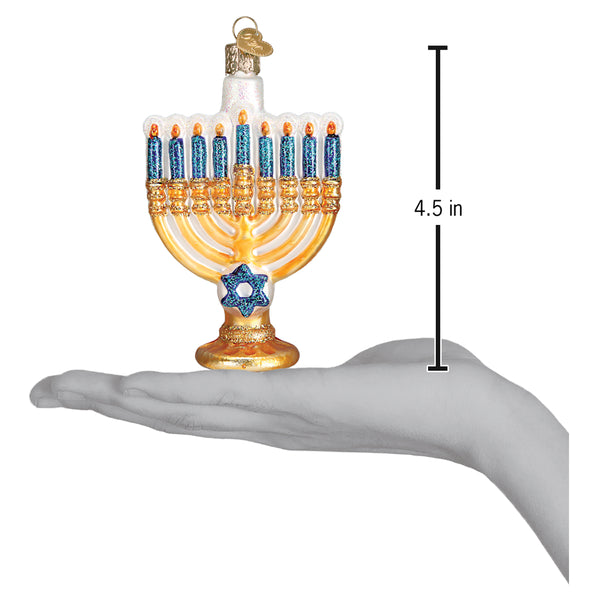 Menorah Glass Ornament