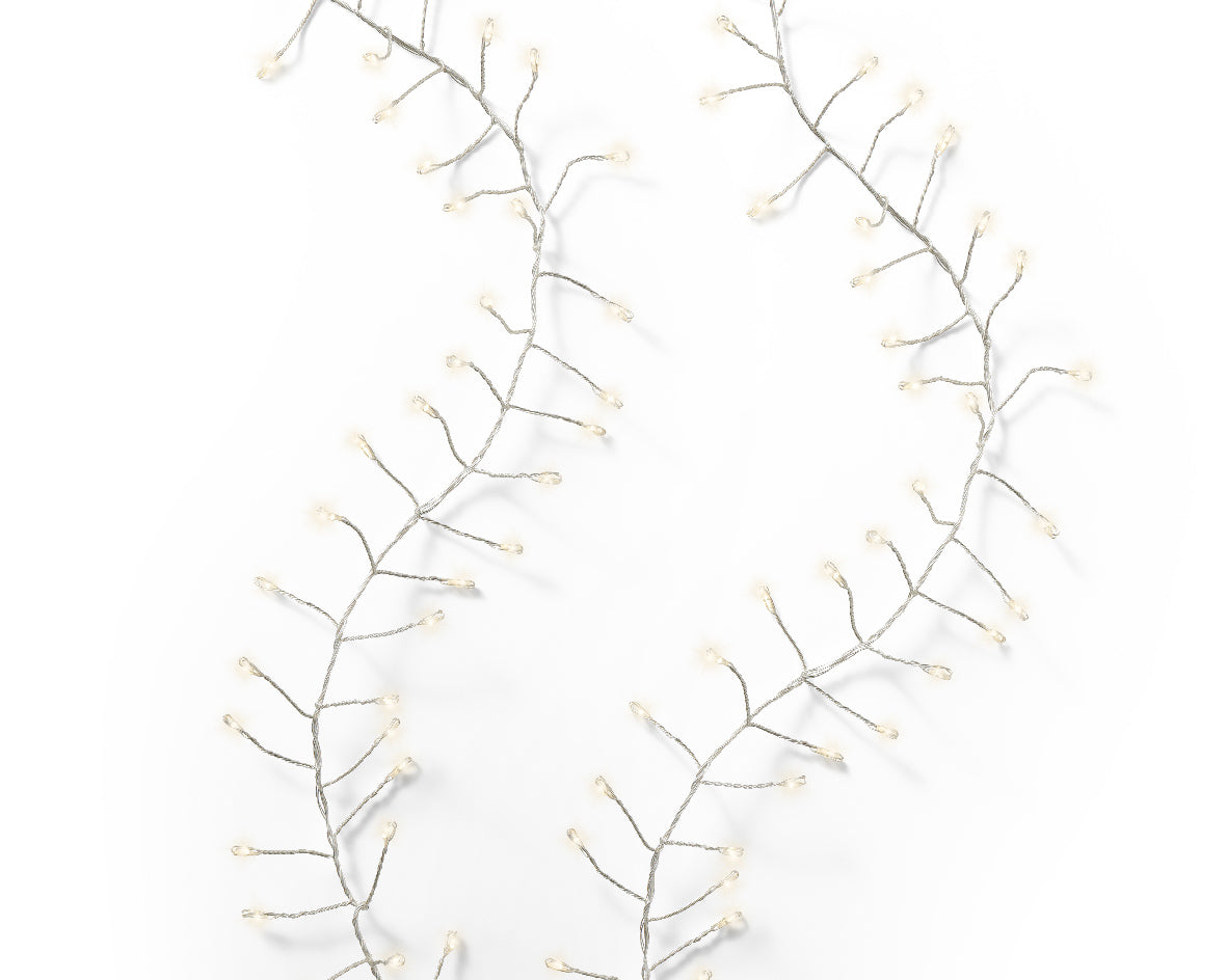 Micro LED Garland Light - 8 function twinkle - 480 - Warm White - Silver String