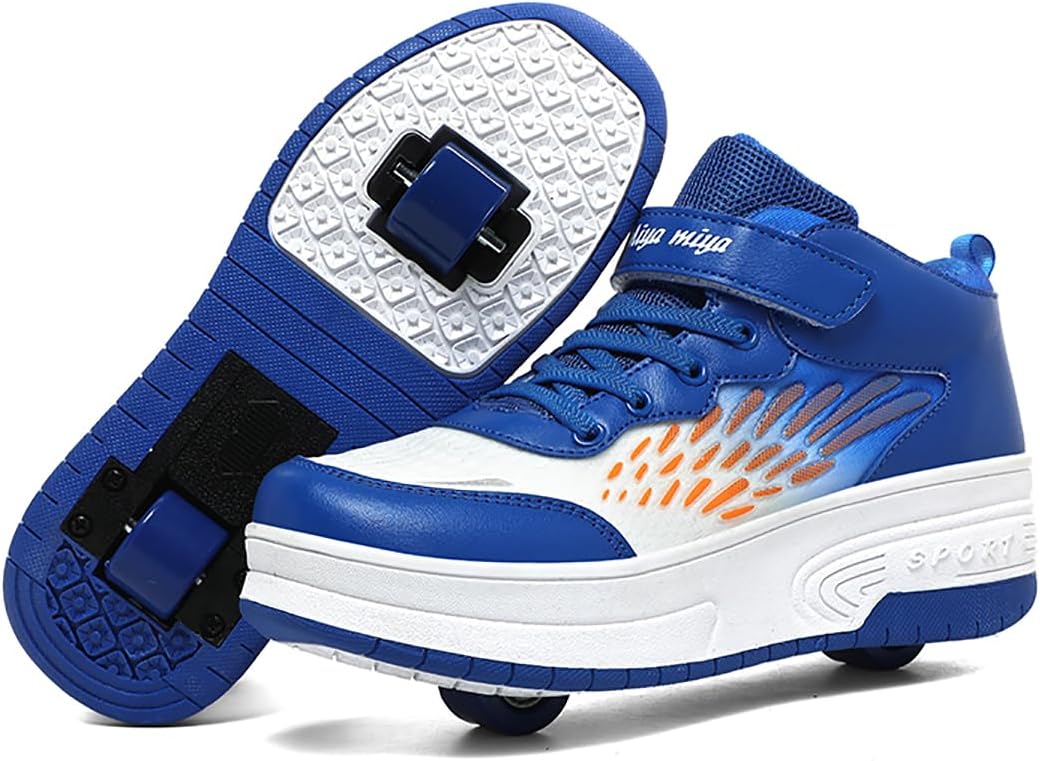 Ylllu Kids LED Roller Skate Shoes with Single Wheel Light up Roller Shoes Gift for Girls Boys Children