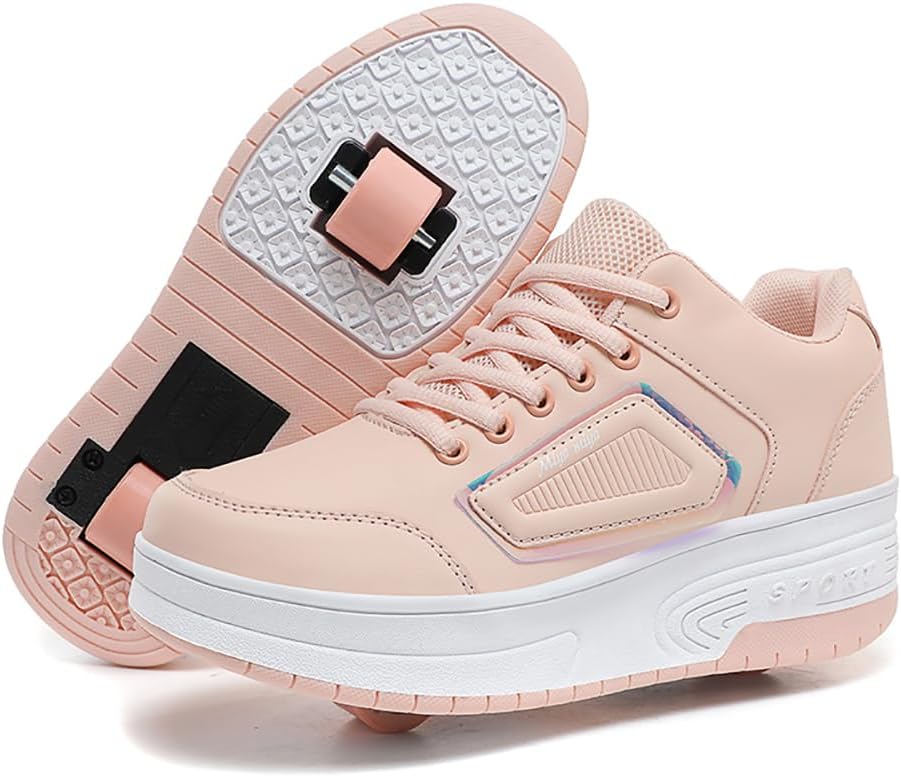 Ylllu Kids LED Roller Skate Shoes with Single Wheel Light up Roller Shoes Gift for Girls Boys Children