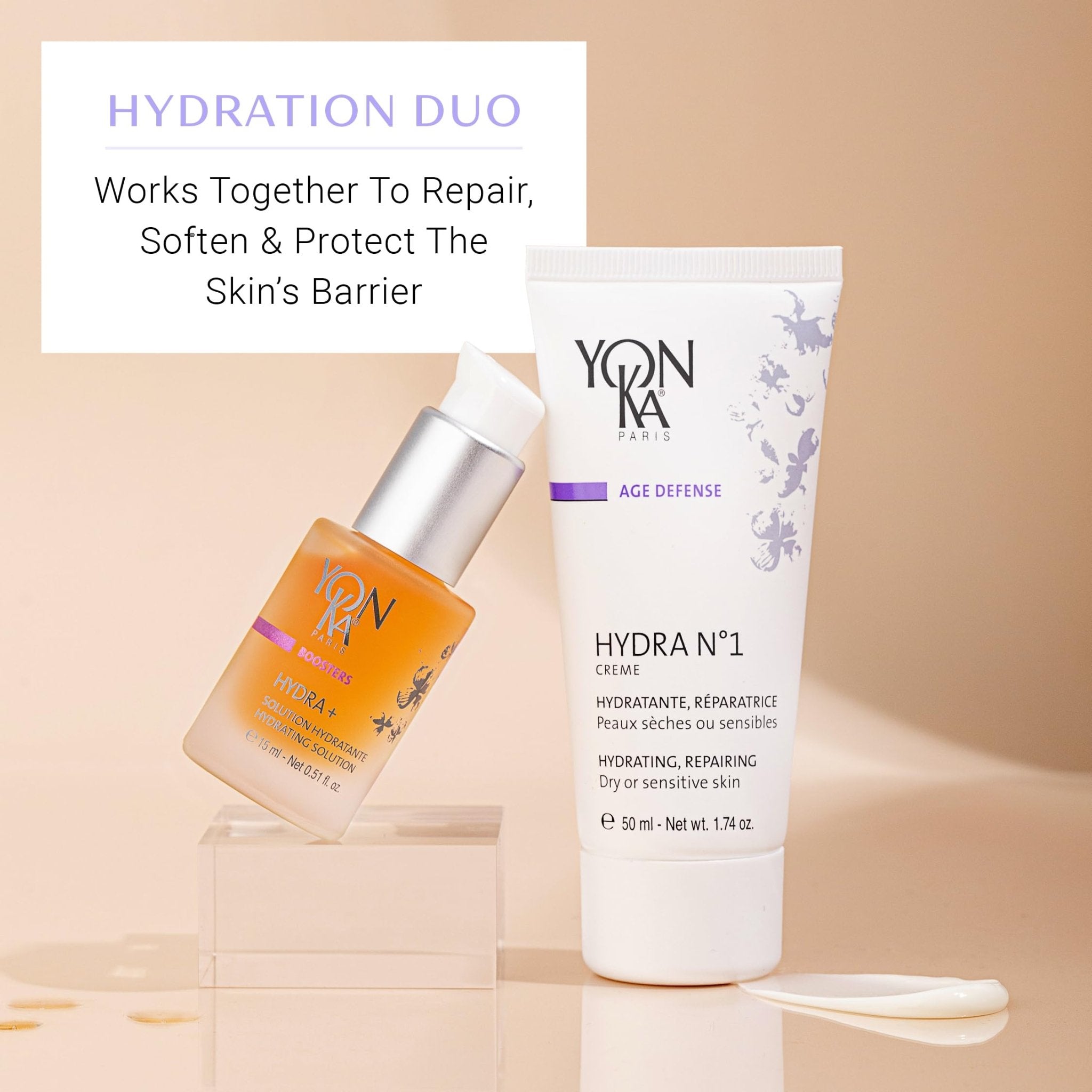 Yonka Daily Reparative Moisturizer, Hydra No. 1 Creme - Rich Anti-Aging Skincare with Hyaluronic Acid, Vitamins A, C & E for Dry Skin, Paraben-Free