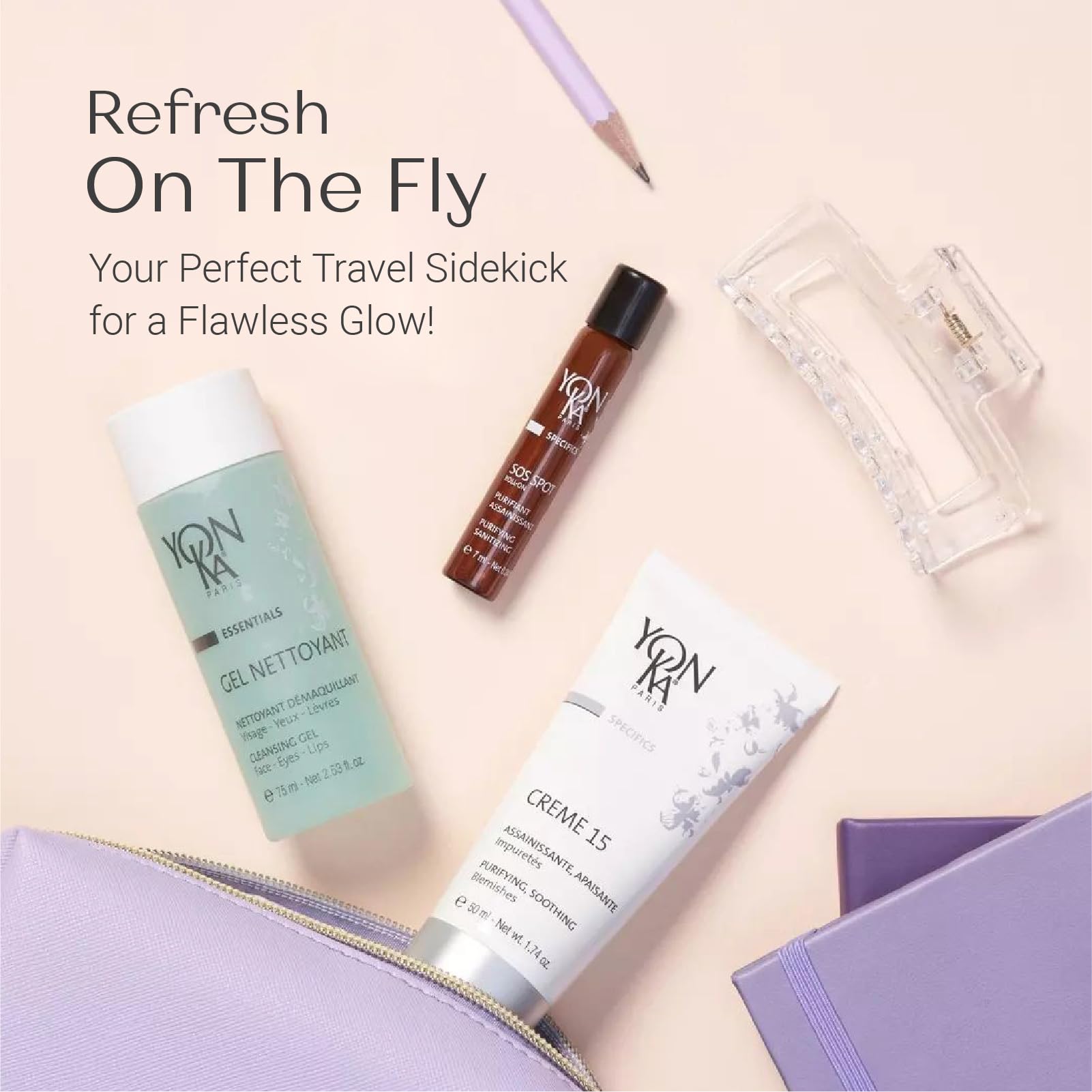 Yonka Gel Face Cleanser, Gentle Foaming Face Wash and Makeup Remover, Natural Plant-Based Formula to Purify Pores and Balance Skins pH, Acne Prone and Oily Skin, Paraben-Free