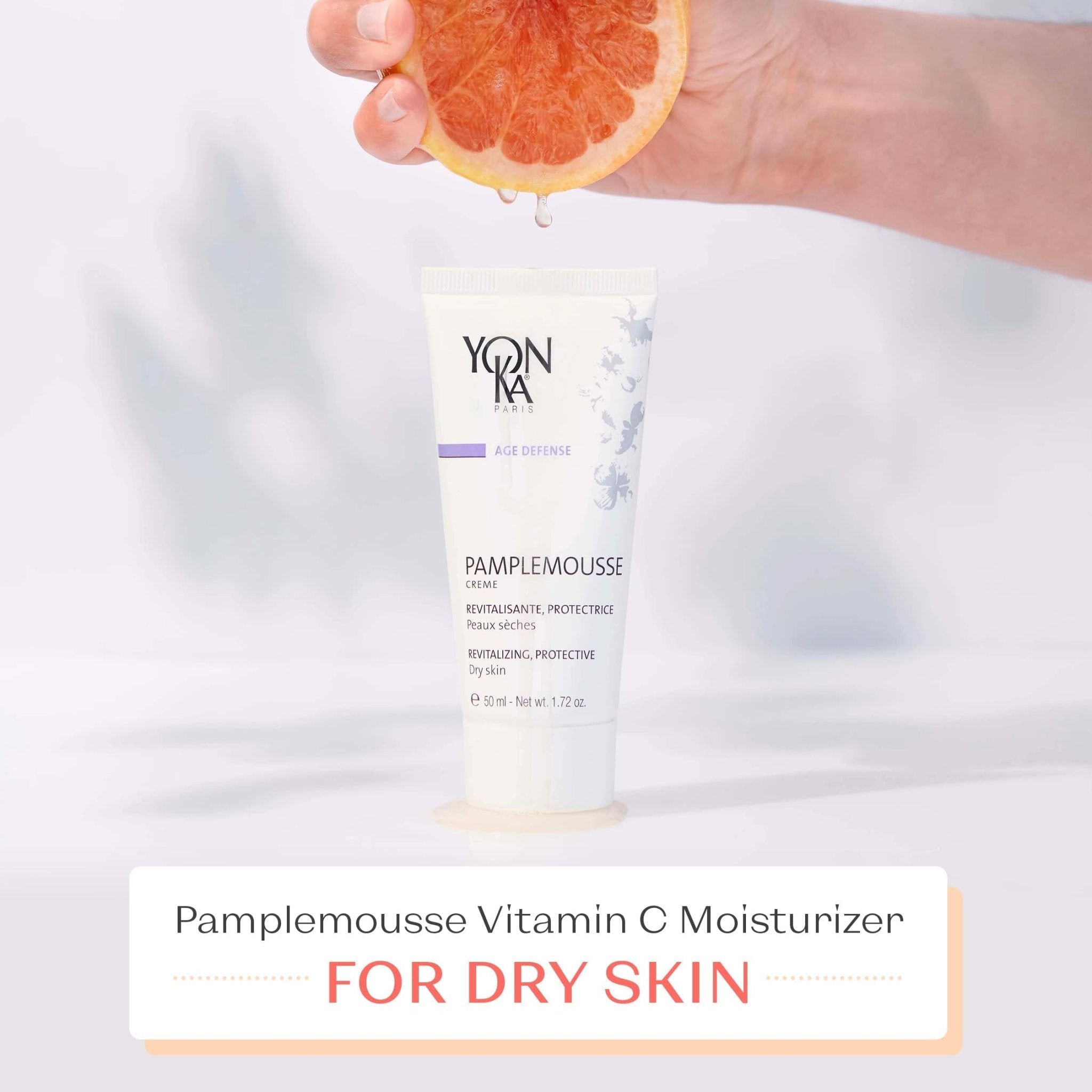 Yonka Pamplemousse Face Cream, Daily Hydrating Face Moisturizer, Lightweight Lotion with Vitamin C, Paraben-Free