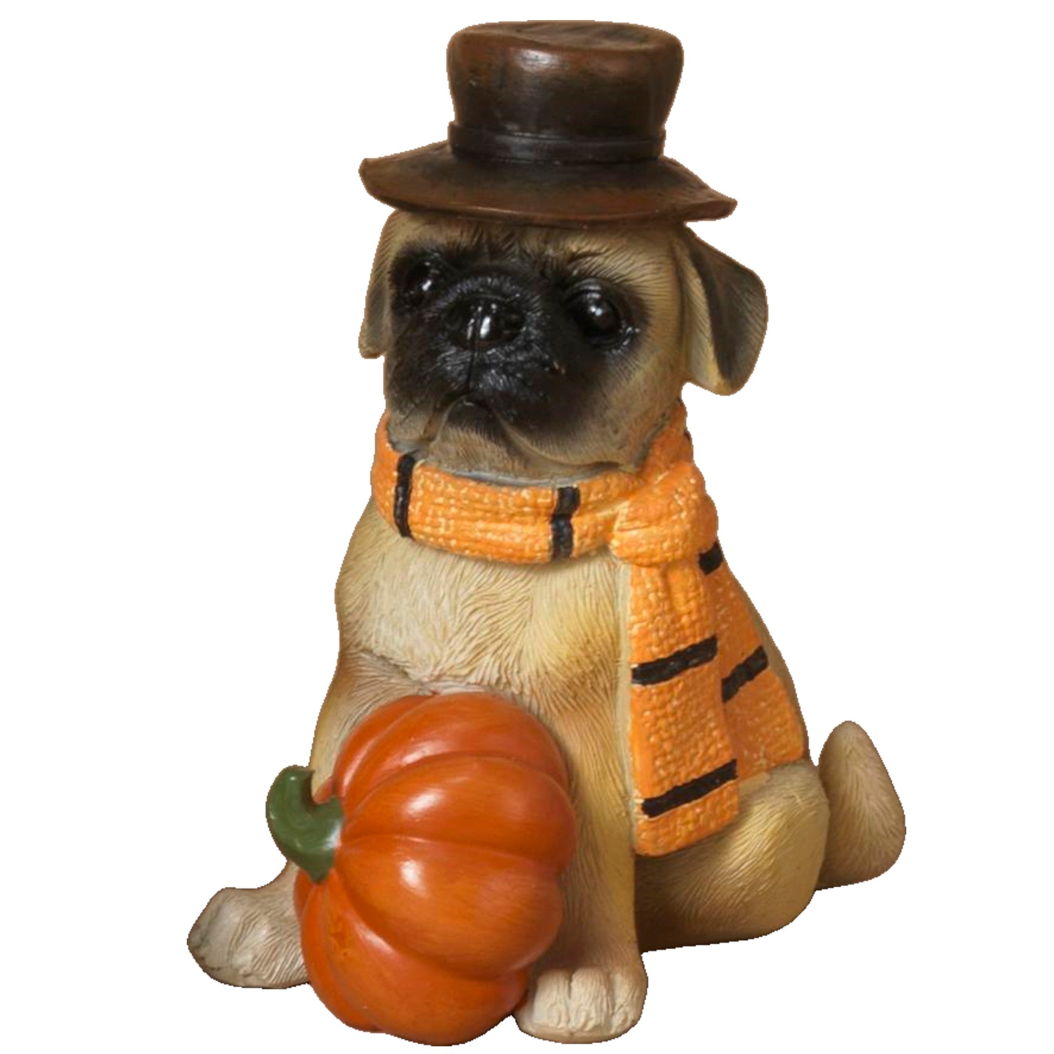Charming Harvest Pug Figurine