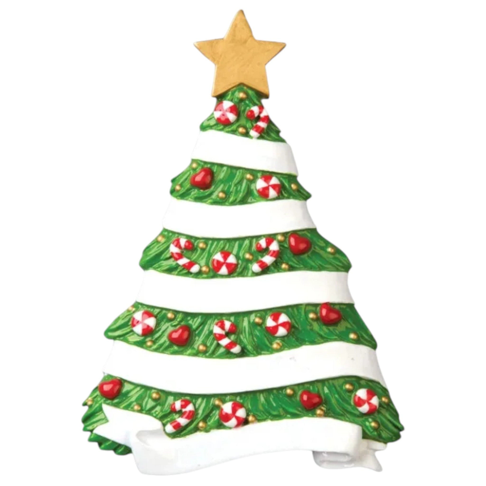 Candy Cane Decorated Tree Ornament