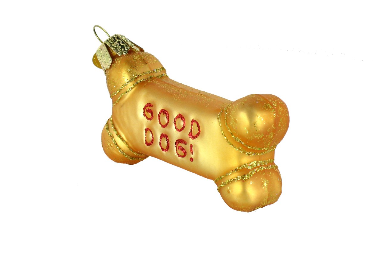 Dog Biscuit Glass Ornament