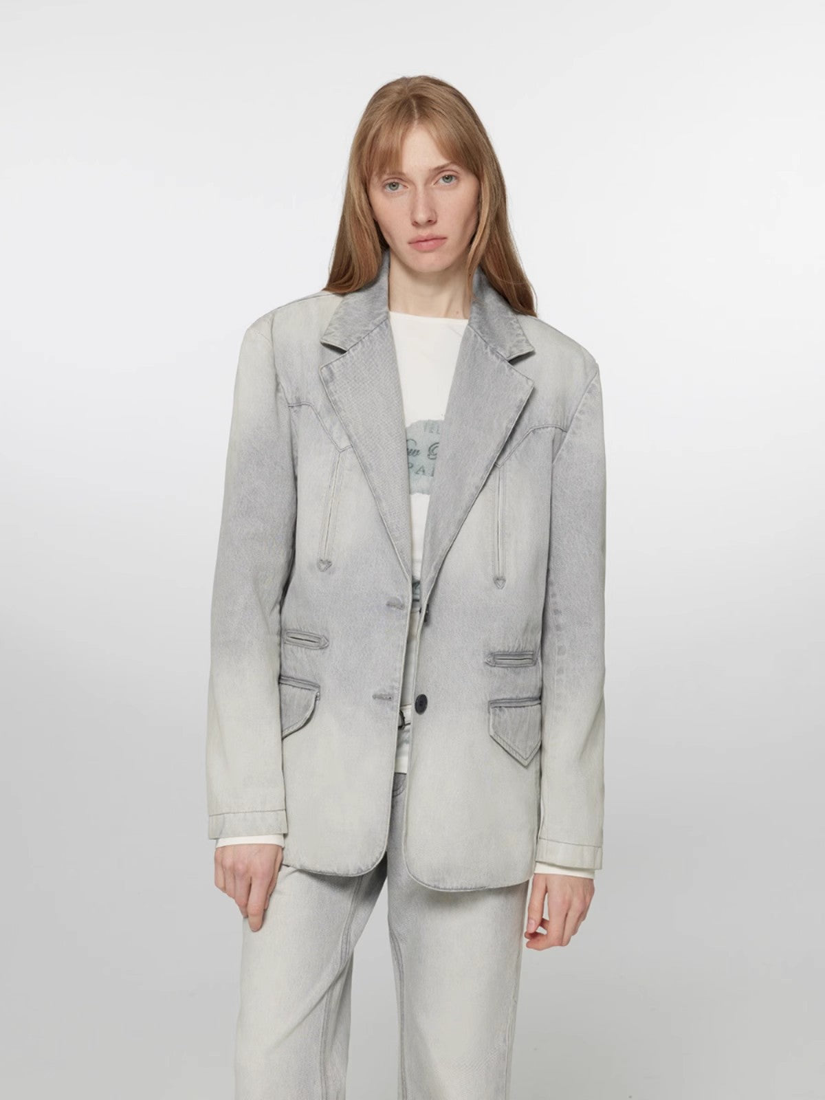 Fireladyfur Loose Fit Denim Jacket“Discover Denim”-0