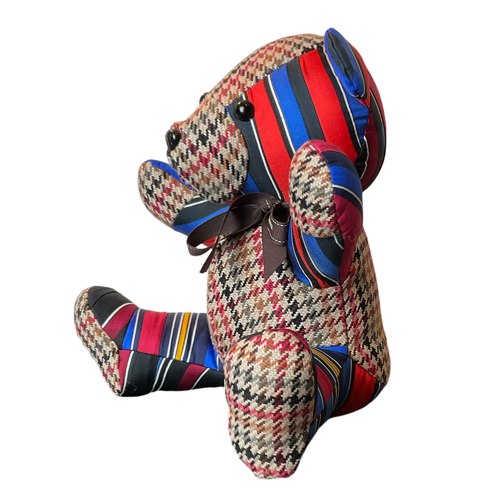 Couvertures et Tenues du Jour Vintage Silk Scarf Patchwork Teddy Bear