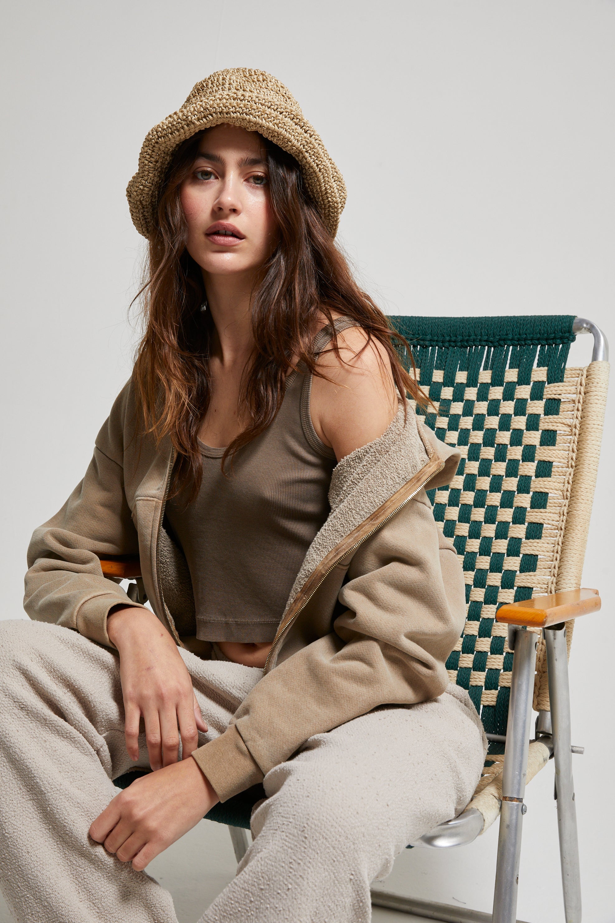 Rosie Cropped Zip-Up Hoodie