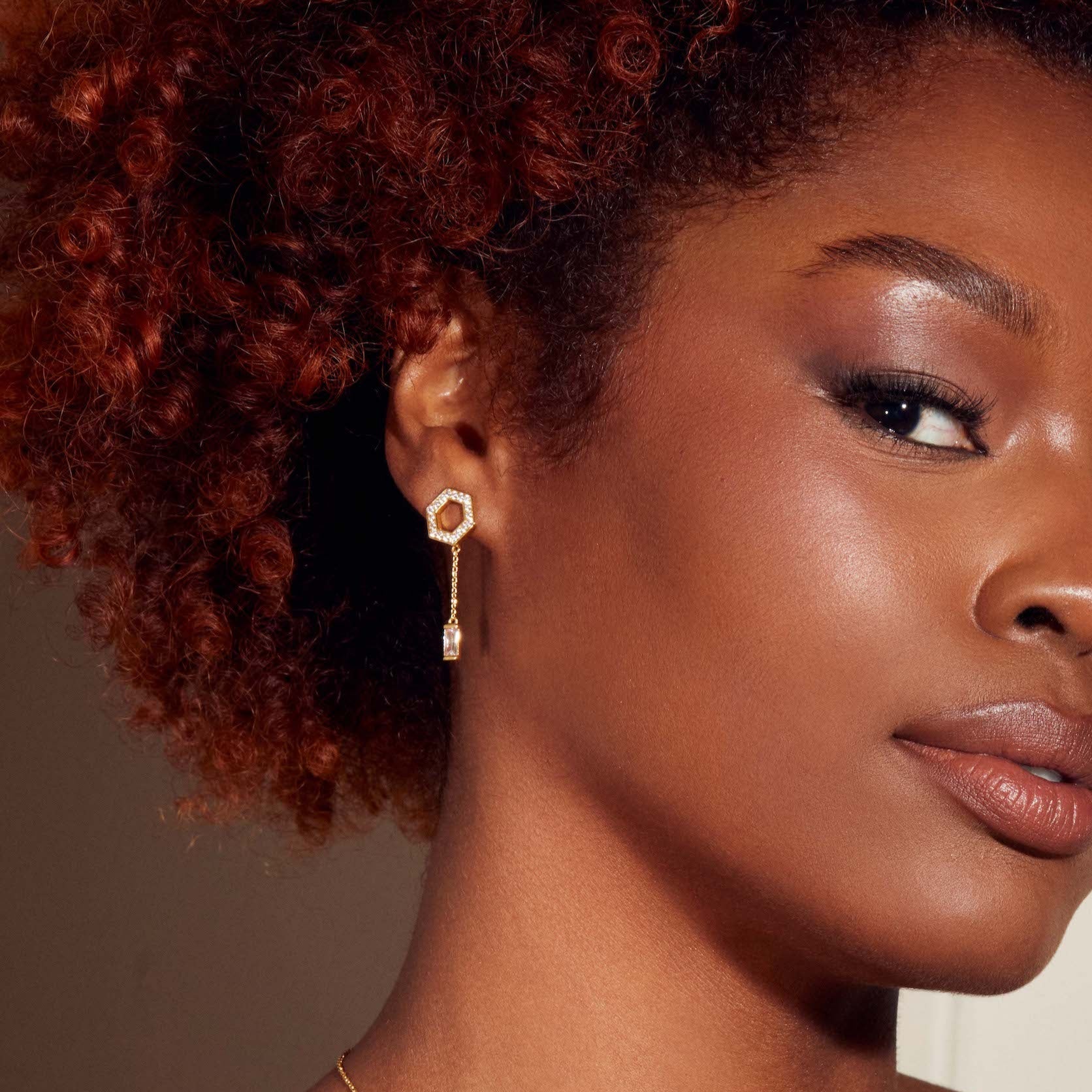 The Tyra Baguette Drop Earrings by Ora Ana
