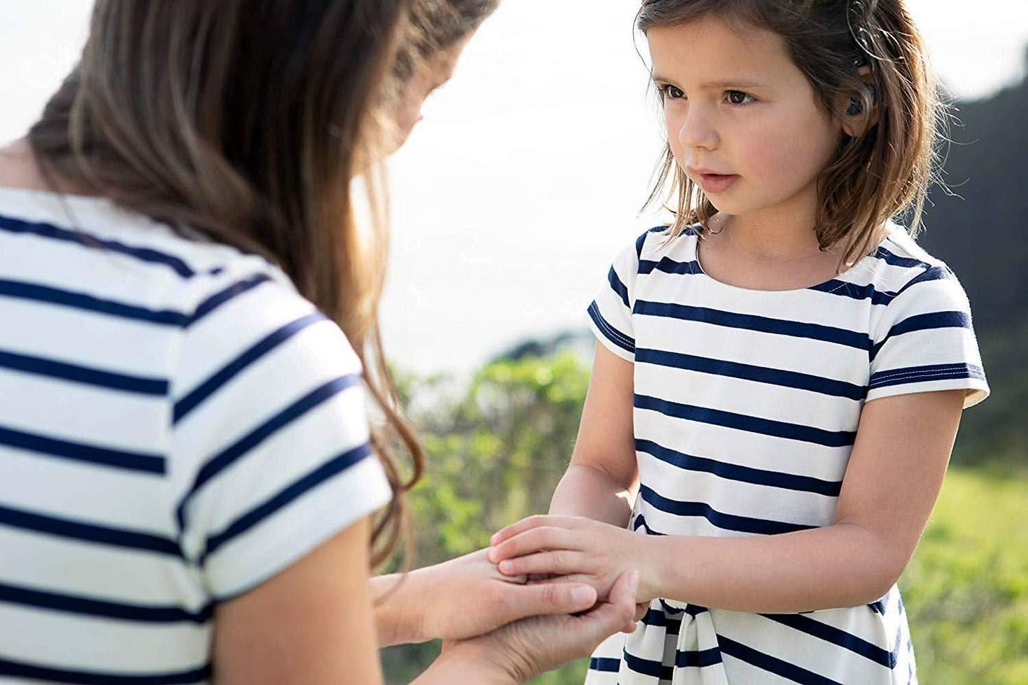 Organic Tie-Waist Knit Dress - White & Navy Stripe