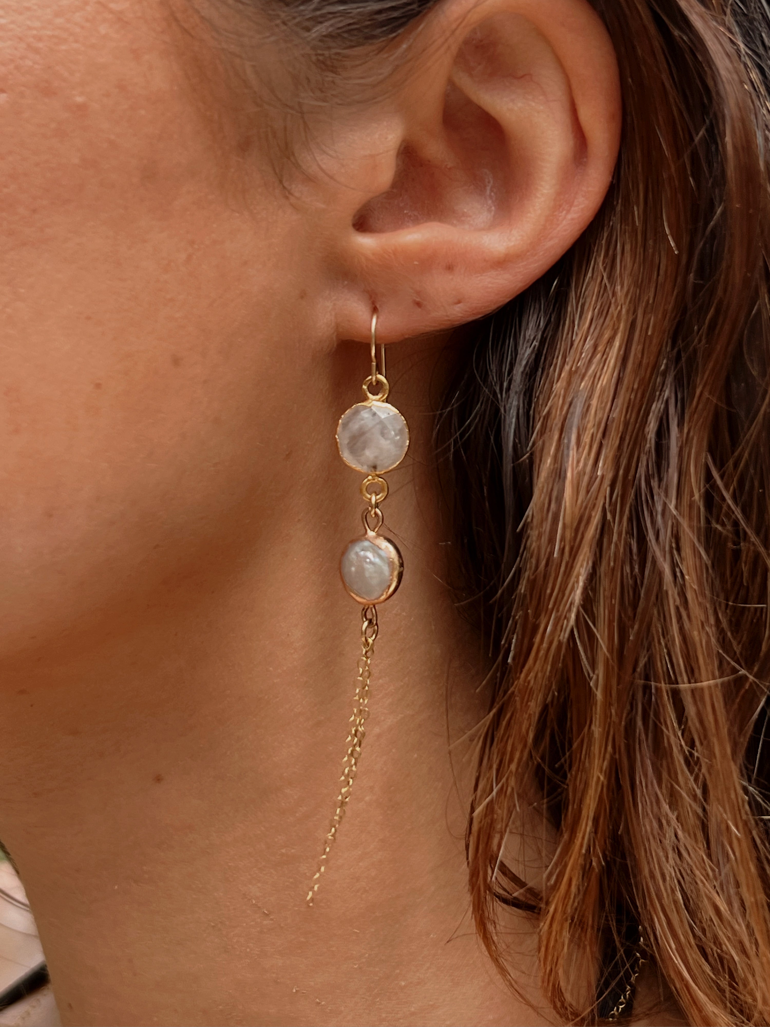 Moonstone Perla Earrings by Toasted Jewelry