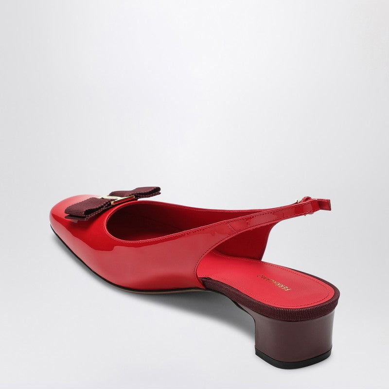 Ferragamo Vara Red/Burgundy Slingback Women