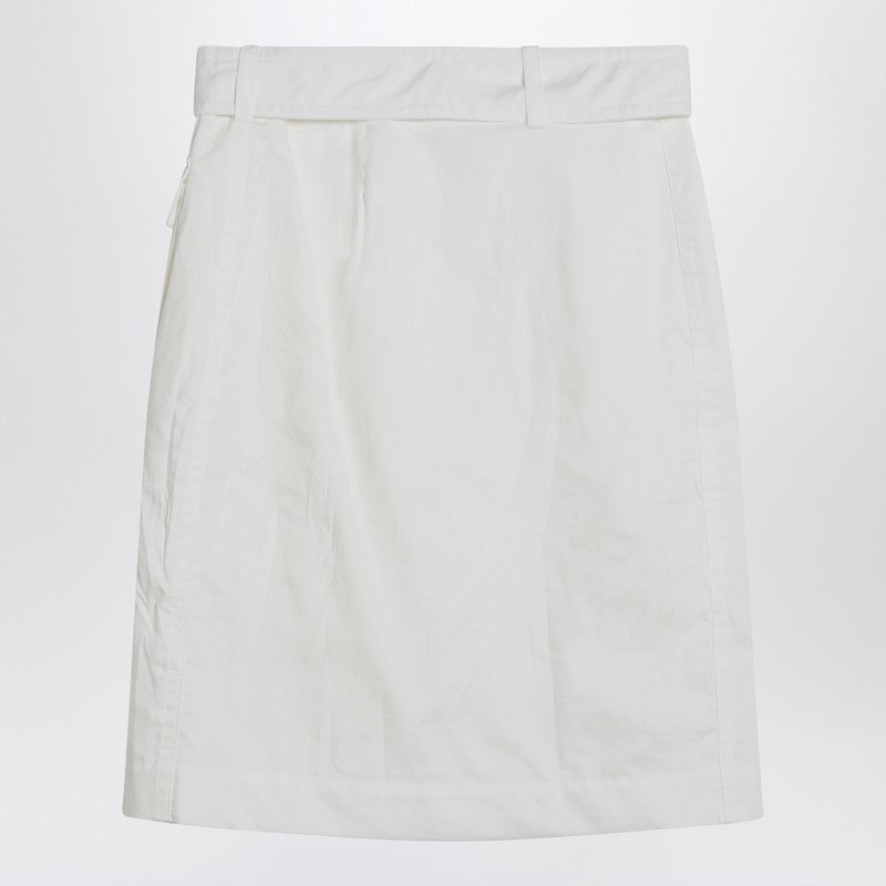 Ferragamo White Wrap Skirt In Cotton Blend Women