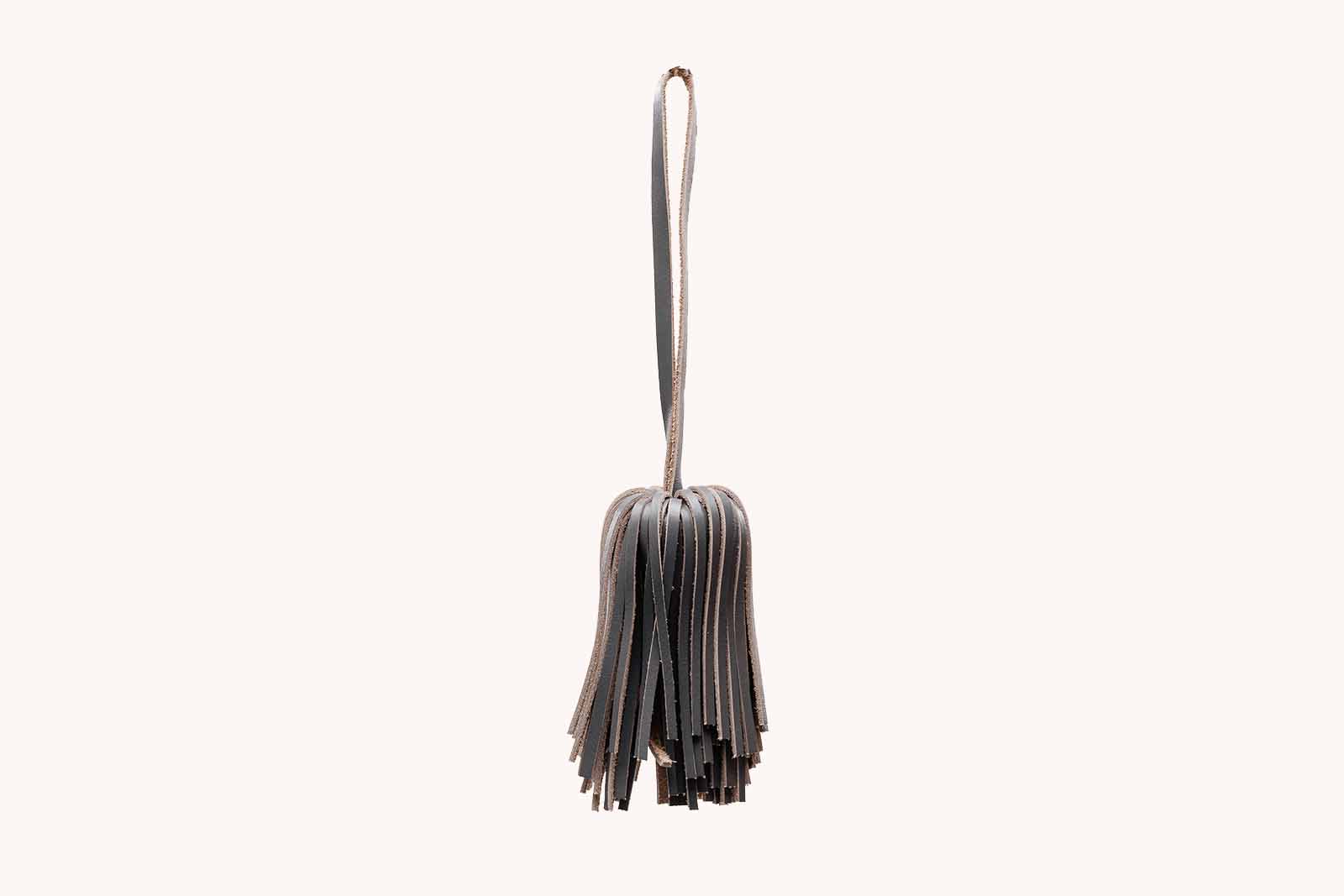 Leather Waterfall Tassels - Grey