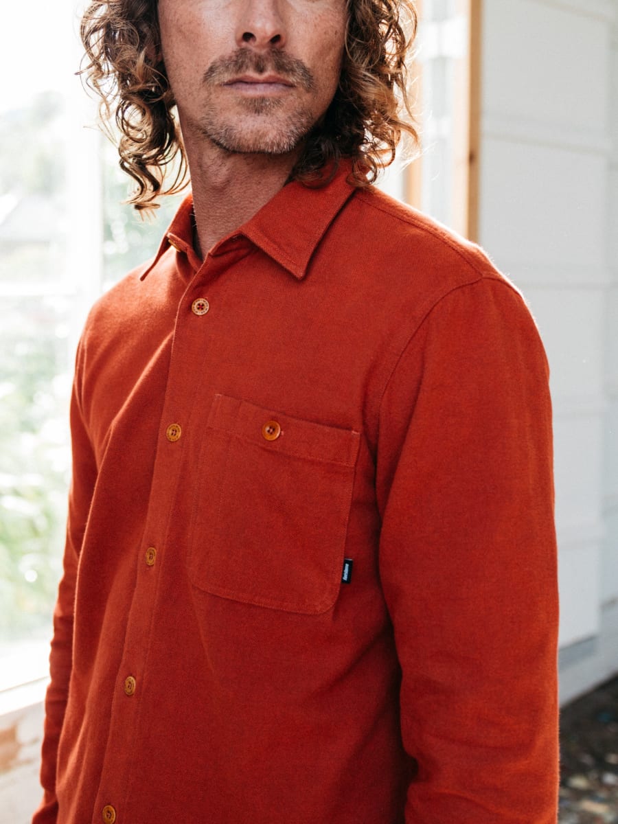 Men's Gylly Shirt - Dark Rosewood