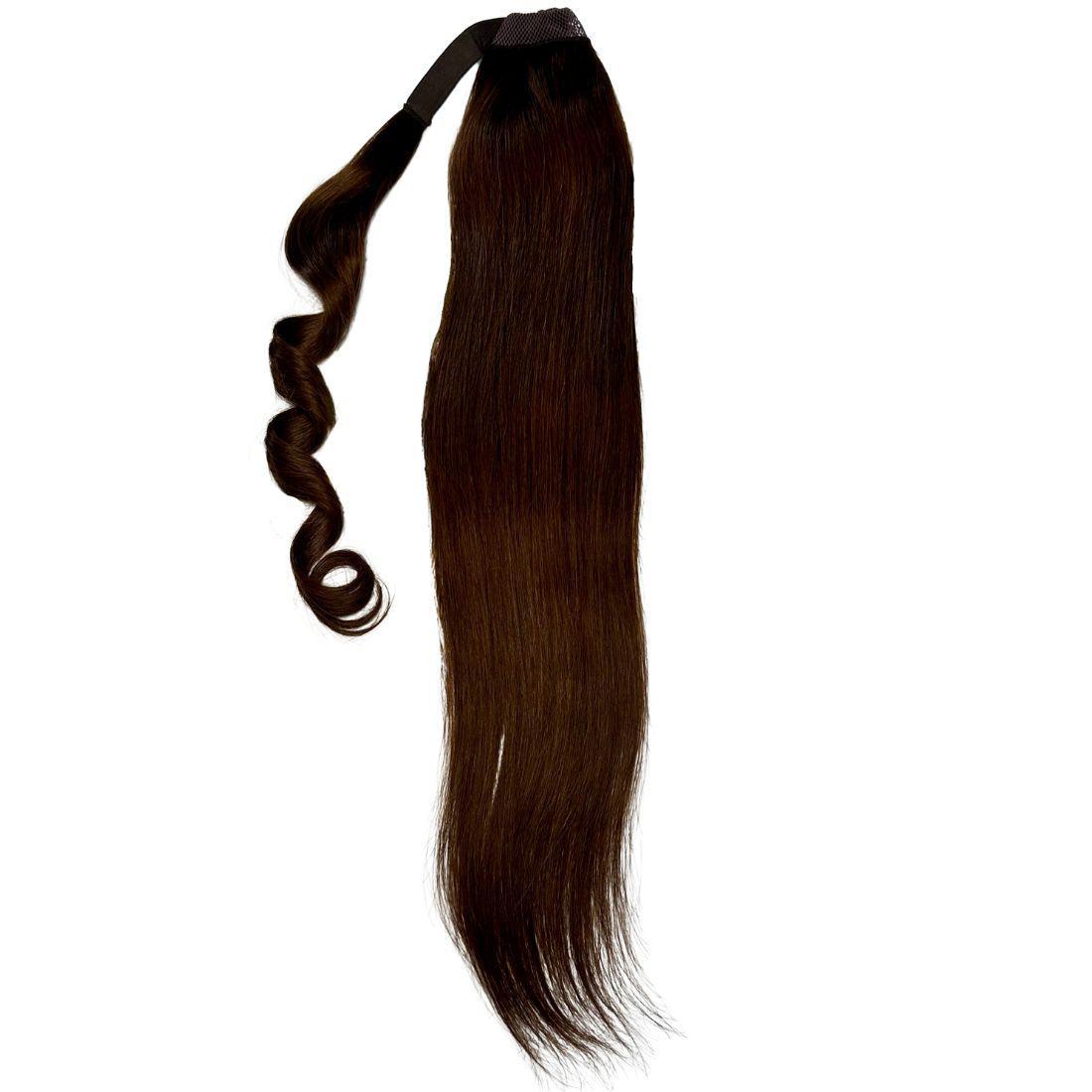 Dark Brown 100% Human Hair Ponytail Extension