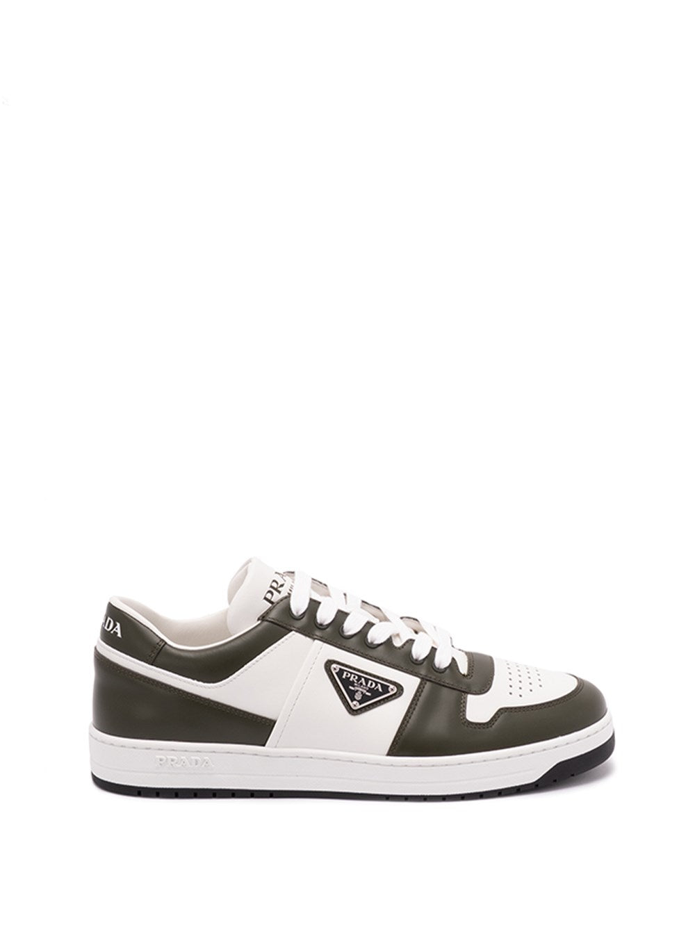 Prada Men `Downtown` Leather Sneakers