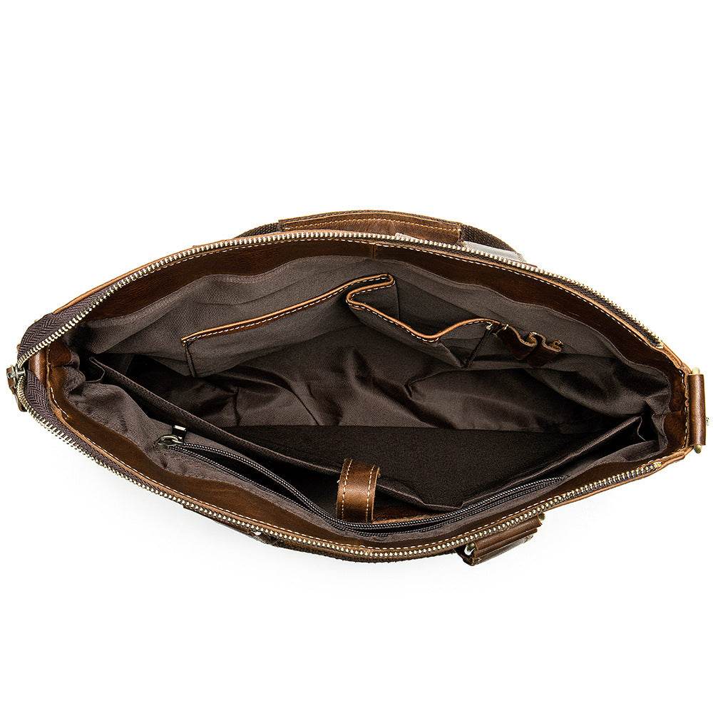 Retro First Layer Cowhide Shoulder Women Handbag