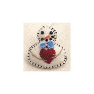 1.5" Pin- Snowman w/Red Heart