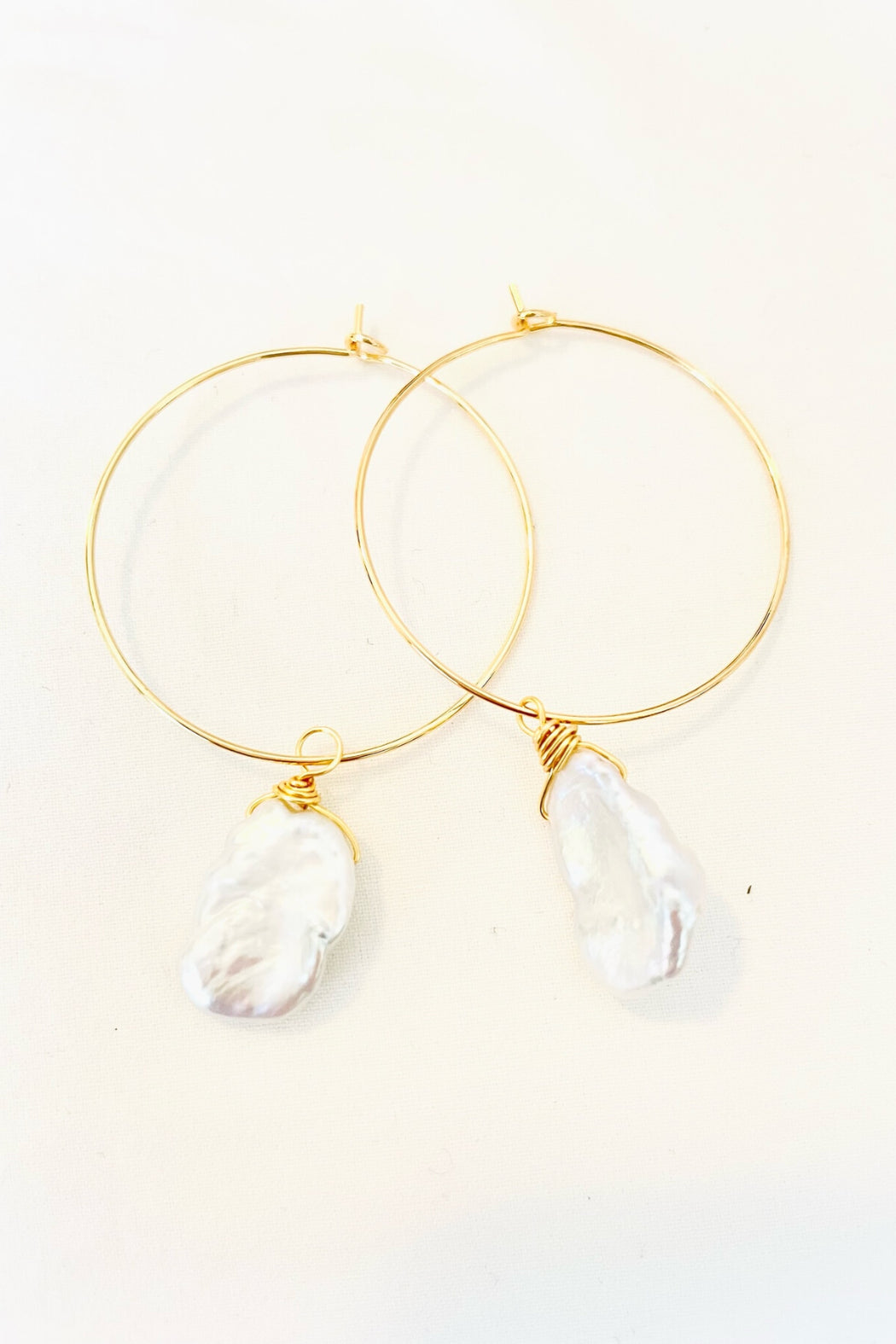 1" - Mini Hoops - Baroque Pearl - Lg