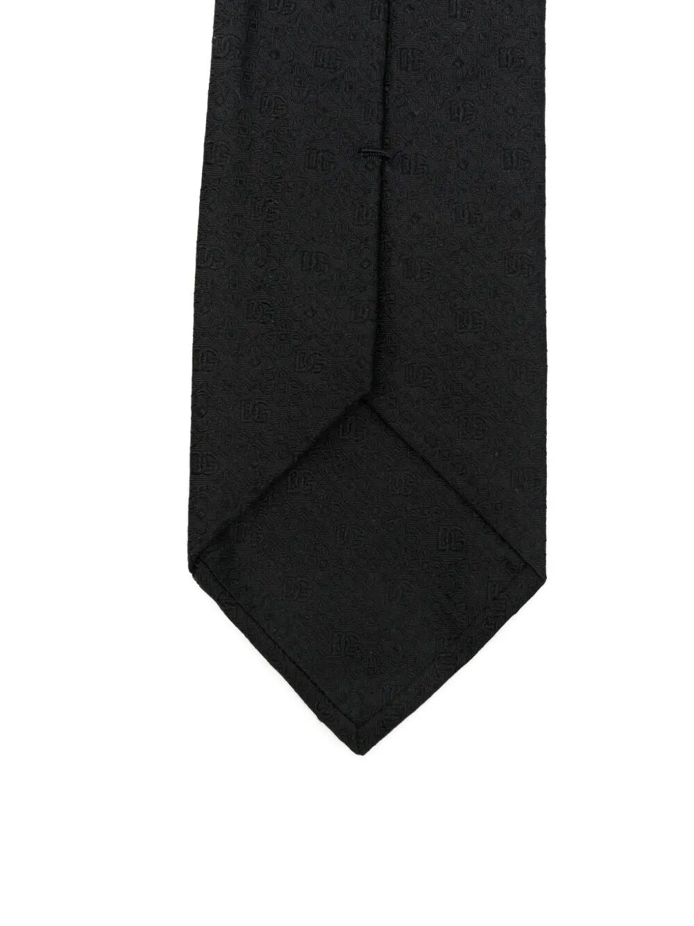 Dolce & Gabbana Men Embroidered Logo Silk Tie