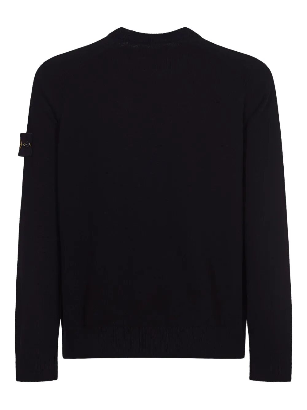 Stone Island Men Lightweight Wool Crew Neck Sweater With Raglan Sleeves