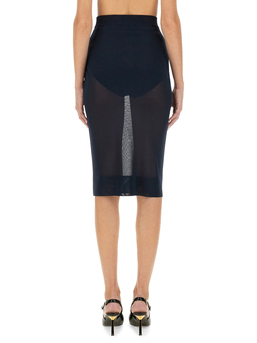 Saint Laurent Women Knit Pencil Skirt